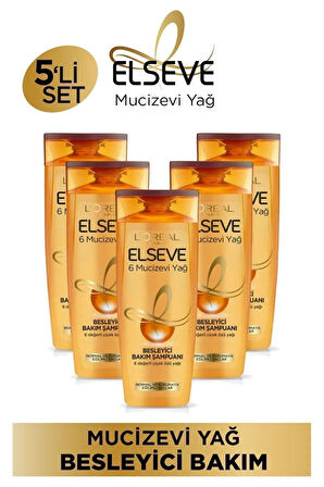 Elseve Sampuan 360 ml 6 Mucizevi Yag X 5 Adet