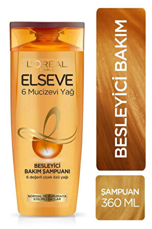 Elseve Sampuan 360 ml 6 Mucizevi Yag X 5 Adet