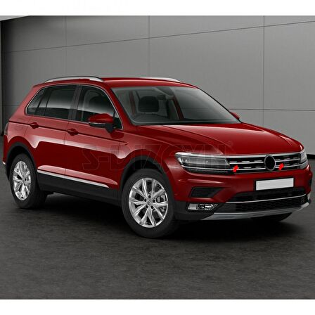 S-Dizayn VW Tiguan Krom Ön Panjur 2 Prç. 2016-2020