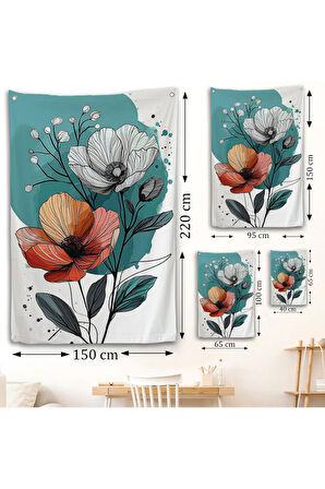 Haşhaş Çiçekleri Duvar Örtüsü-7647