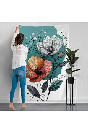 Haşhaş Çiçekleri Duvar Örtüsü-7647