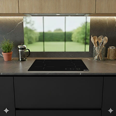 AFM  tech V6-04 Elektrikli Vitroseramik Ankastre Ocak Dokunmatik  Dijital Göstergeli 