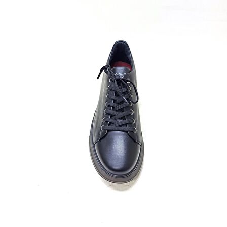 MARCOMEN SİYAH DERİ ERKEK SNEAKER AYAKKABI