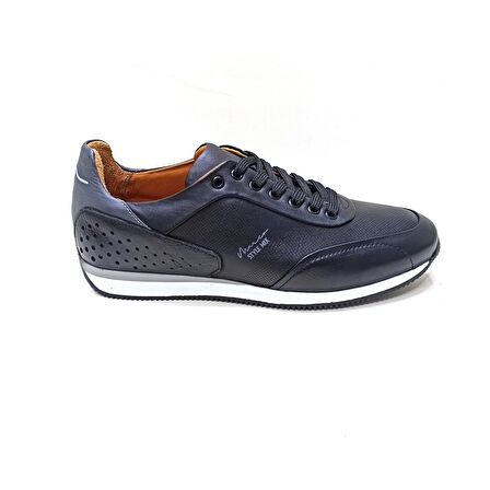 MARCOMEN SİYAH DERİ ERKEK SNEAKER AYAKKABI