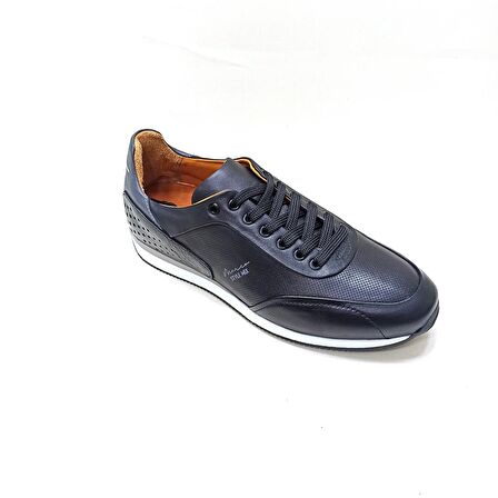 MARCOMEN SİYAH DERİ ERKEK SNEAKER AYAKKABI