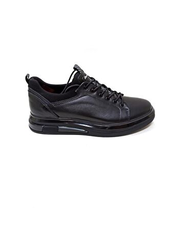 MARCOMEN SİYAH DERİ ERKEK SNEAKER AYAKKABI