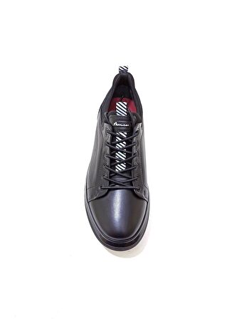MARCOMEN SİYAH DERİ ERKEK SNEAKER AYAKKABI
