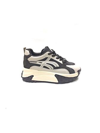 GUJA KAHVERENGİ DERİ KADIN SNEAKER SPOR AYAKKABI