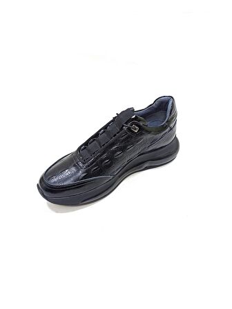 LUCIANO BELLİNİ SİYAH DERİ ERKEK SNEAKER AYAKKABI