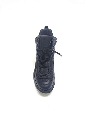 MARCOMEN SİYAH DERİ ERKEK SNEAKER BOT AYAKKABI
