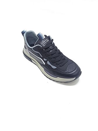 GUJA SİYAH ERKEK DERİ SNEAKER SPOR AYAKKABI