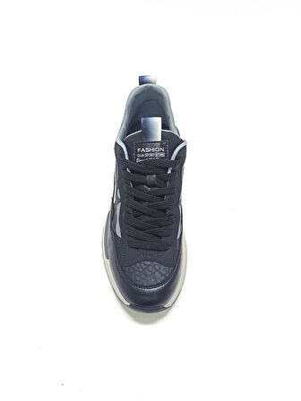 GUJA SİYAH ERKEK DERİ SNEAKER SPOR AYAKKABI