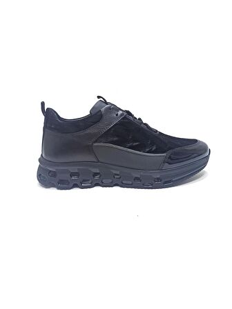 MARCOMEN SİYAH DERİ ERKEK SNEAKER AYAKKABI