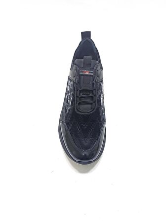 MARCOMEN SİYAH DERİ ERKEK SNEAKER AYAKKABI