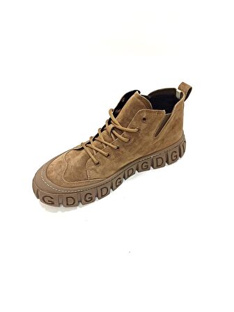 GUJA CAMEL DERİ ERKEK SNEAKER BOT AYAKKABI