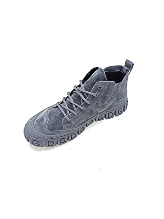 GUJA GRİ DERİ ERKEK SNEAKER BOT AYAKKABI