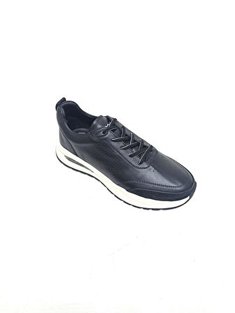 MARCOMEN SİYAH DERİ ERKEK SNEAKER AYAKKABI