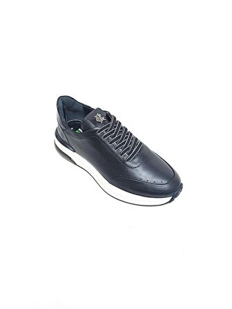 MARCOMEN SİYAH DERİ ERKEK SNEAKER AYAKKABI