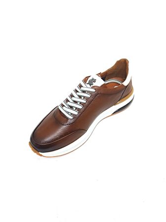MARCOMEN TABA KAHVERENGİ DERİ ERKEK SNEAKER AYAKKABI