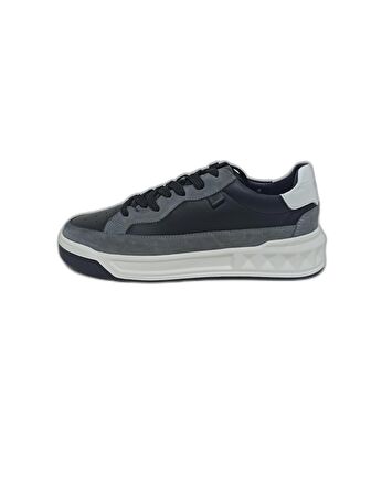 MARCOMEN SİYAH DERİ ERKEK SNEAKER AYAKKABI