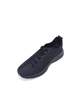 ALBİNİ SİYAH DERİ KADIN SNEAKER SPOR AYAKKABI