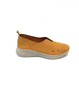 ALBİNİ SARI KADIN DERİ SNEAKER AYAKKABI