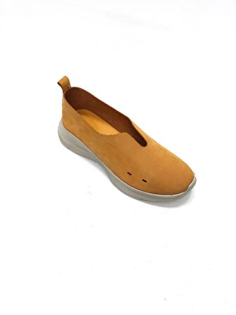 ALBİNİ SARI KADIN DERİ SNEAKER AYAKKABI