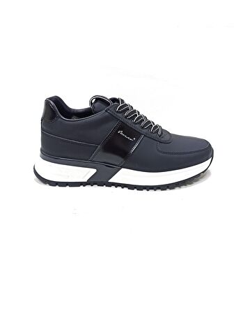 MARCOMEN SİYAH DERİ ERKEK SNEAKER AYAKKABI