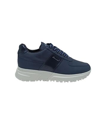 MARCOMEN LACİVERT DERİ ERKEK SNEAKER AYAKKABI
