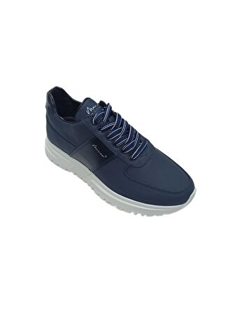 MARCOMEN LACİVERT DERİ ERKEK SNEAKER AYAKKABI