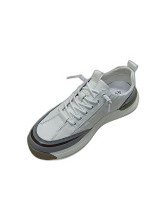 GUJA BEYAZ ERKEK DERİ SNEAKER SPOR AYAKKABI