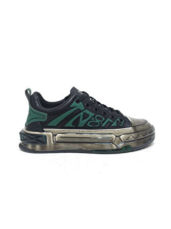 MARCOMEN SİYAH DERİ ERKEK SNEAKER AYAKKABI