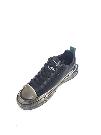 MARCOMEN SİYAH DERİ ERKEK SNEAKER AYAKKABI