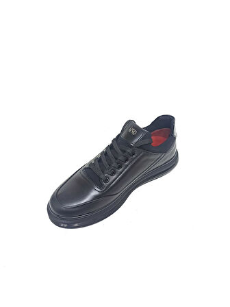 MARCOMEN SİYAH DERİ ERKEK SNEAKER AYAKKABI