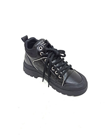 GUJA SİYAH KADIN SNEAKER BOT AYAKKABI