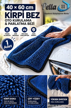 Premium Oto Kurulama ve Parlatma Bezi 40x60 cm – Araç Havlusu (1 Adet)