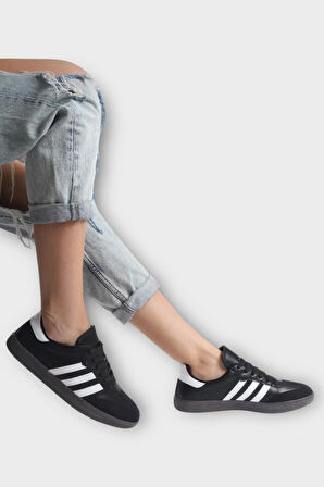 Kadın Rahat Hafif Spor Ayakkabı  SİYAH - BEYAZ