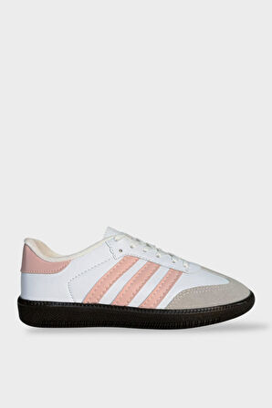 Kadın Rahat Hafif Spor Ayakkabı  BEYAZ - PUDRA