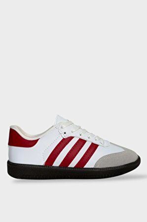 Kadın Rahat Hafif Spor Ayakkabı  BEYAZ - KIRMIZI