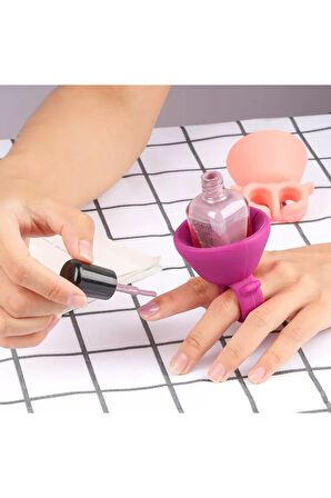 oje tutucu parmağa takılan oje standı rahat oje sürmek için ideal esnek standı