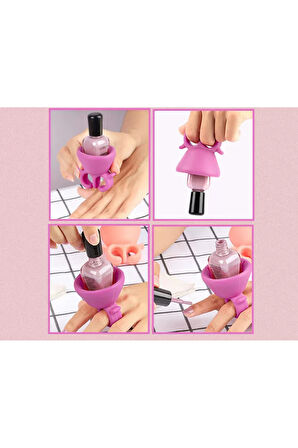 oje tutucu parmağa takılan oje standı rahat oje sürmek için ideal esnek standı