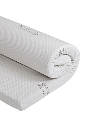 Mandeep Visco Ortopedik Kuş Tüyü Ped 9cm Visco Yatak Pedi Şiltesi Fermuarlı Yastık Kılıfı Hediyeli