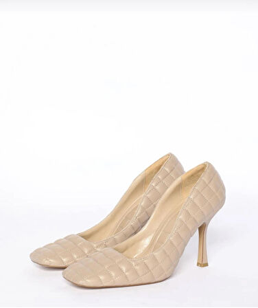 Kadın Vizon Capitone Topuklu Ayakkabı