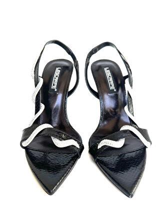 KADIN PETEK YILAN TOPUKLU AYAKKABI