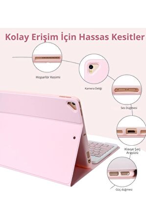 Qpen iPad Pro 2022 12.9 inç  Uyumlu Klavyeli Tablet Kılıf