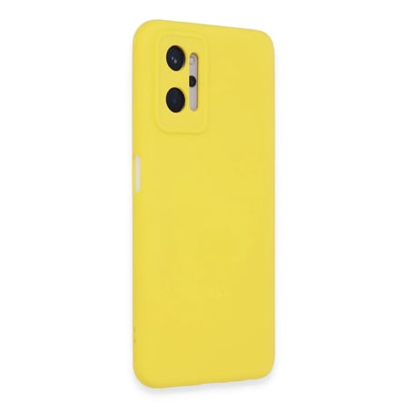 Realme 9i 4G Kılıf Nano içi Kadife Silikon - Sarı