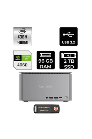 ThinkCentre Neo i9 14900 96GB 2TB SSD RTX4060/8GB FDOS Mini Masaüstü Bilgisayar