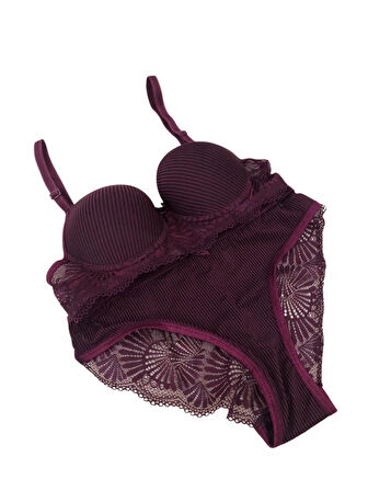 Umt Kadın Dolgulu B Cup Balenli Telli Sütyen Takımı