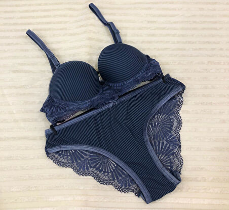 Umt Kadın Dolgulu B Cup Balenli Telli Sütyen Takımı