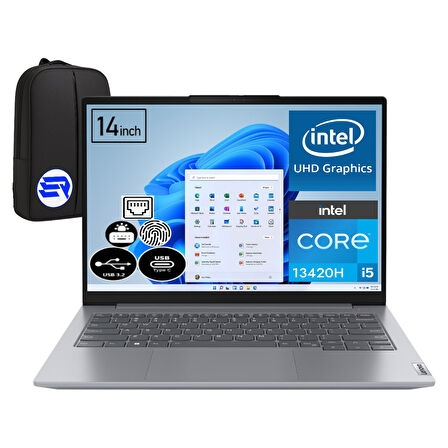 Lenovo Thinkbook G6 Irl 21KG00UCTREP8 Intel I5-13420H 16GB Ram 2 Tb SSD 14" (1920X1200) WIN11 Pro + Elektropasaj Çanta